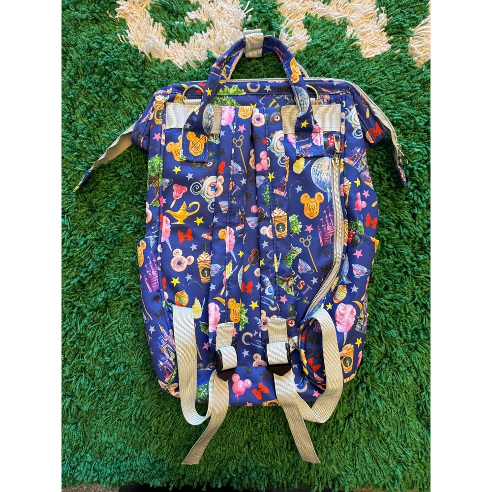 Disney Parks Backpack  Large Blue Excellent Park Hopper Best Day Ever Print - Picture 6 of 10